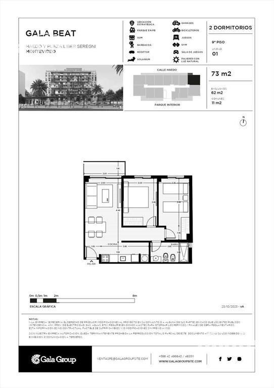 Venta Apartamento 2 dormitorios en Tres Cruces