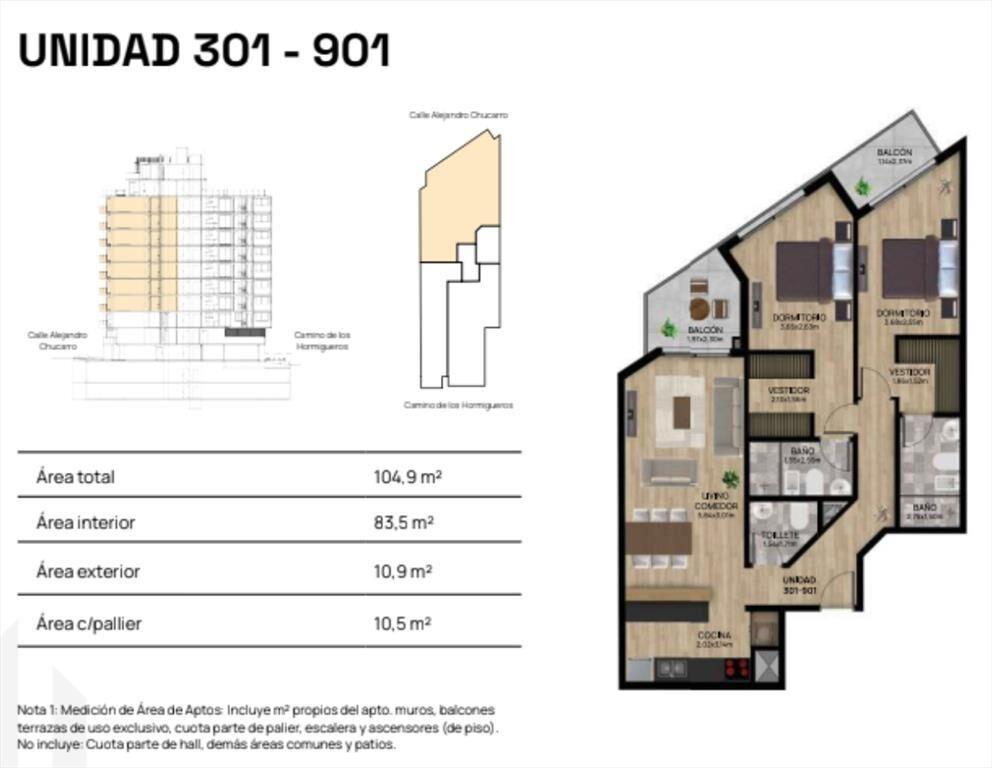 VENTA APARTAMENTO 2DORM 2B 1 TOILET POCITOS POZO