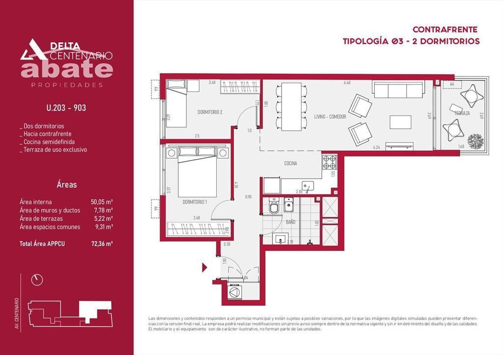 Venta de apartamento 2 Dormitorios, en La Blanqueada.