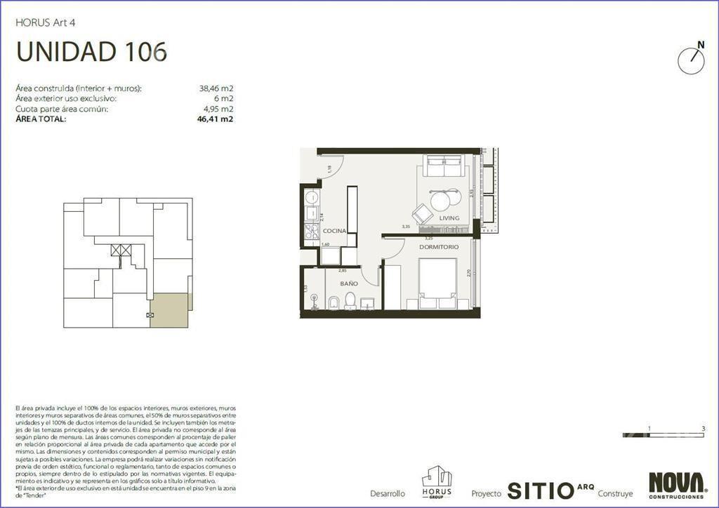 Apartamento de un dormitorio en venta en Centro - 106