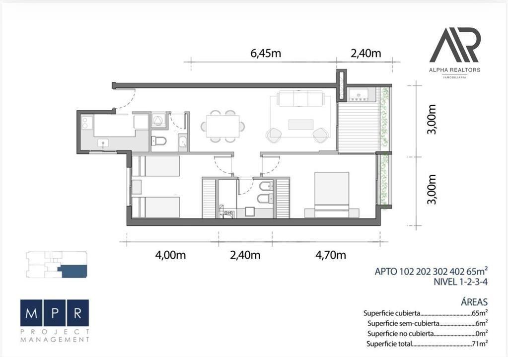 Venta apartamento 2 dormitorio Malvin