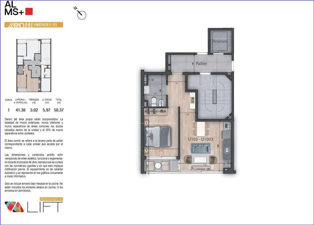 Apartamento de un dormitorio en venta en La Blanqueada - 10