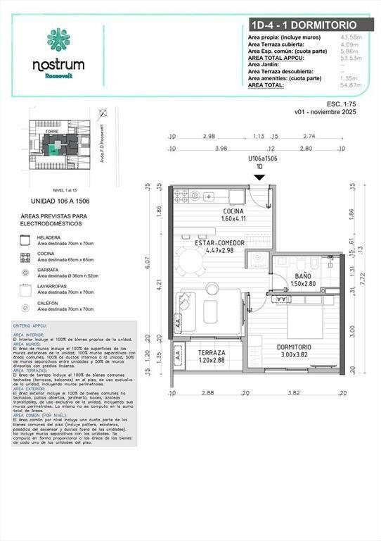 Venta de apartamento de 1 dormitorio en Punta del Este