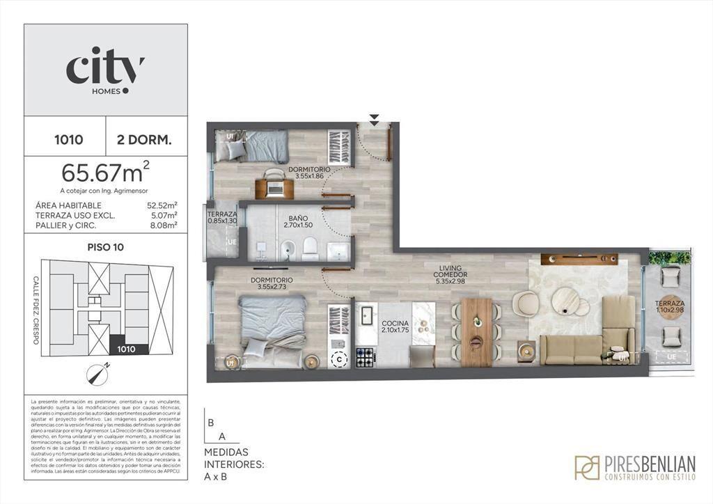 Venta Apartamento 2 Dormitorios en Cordón