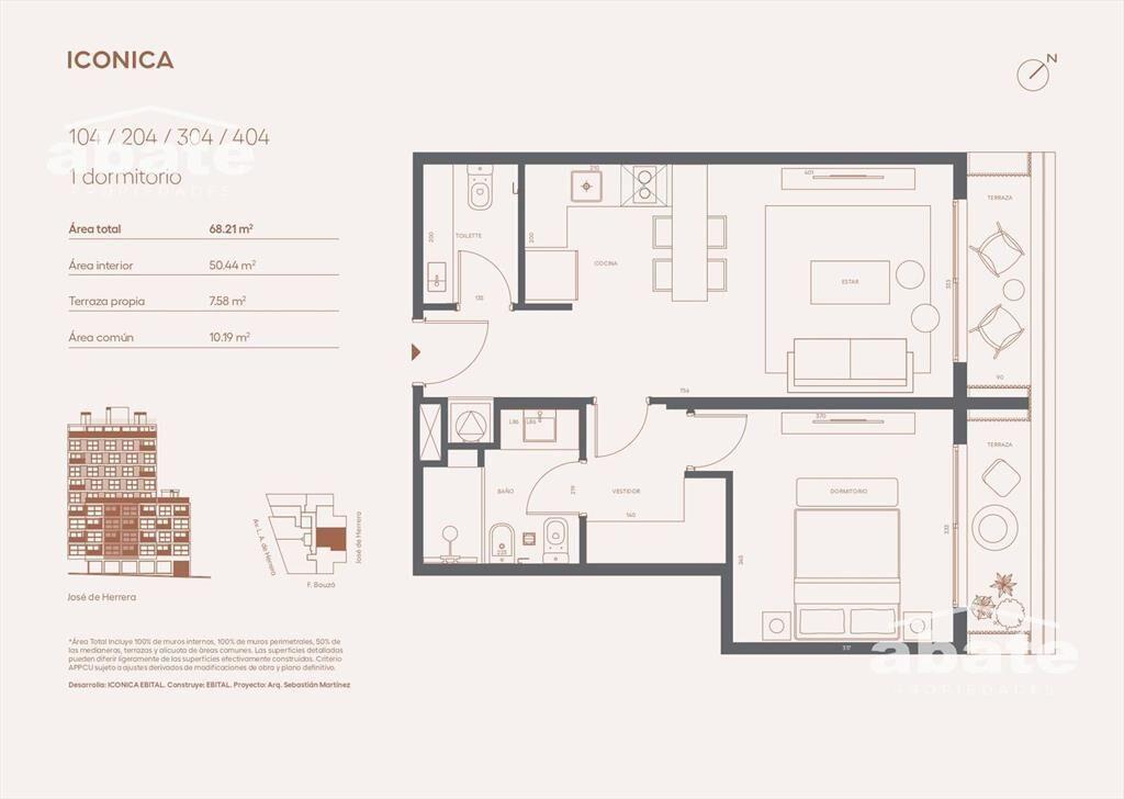 Venta apartamento 1 dormitorio en Pocitos Nuevo