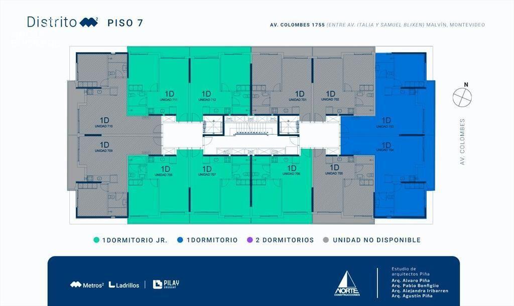 Apartamento de un dormitorio en venta en Malvín - 710