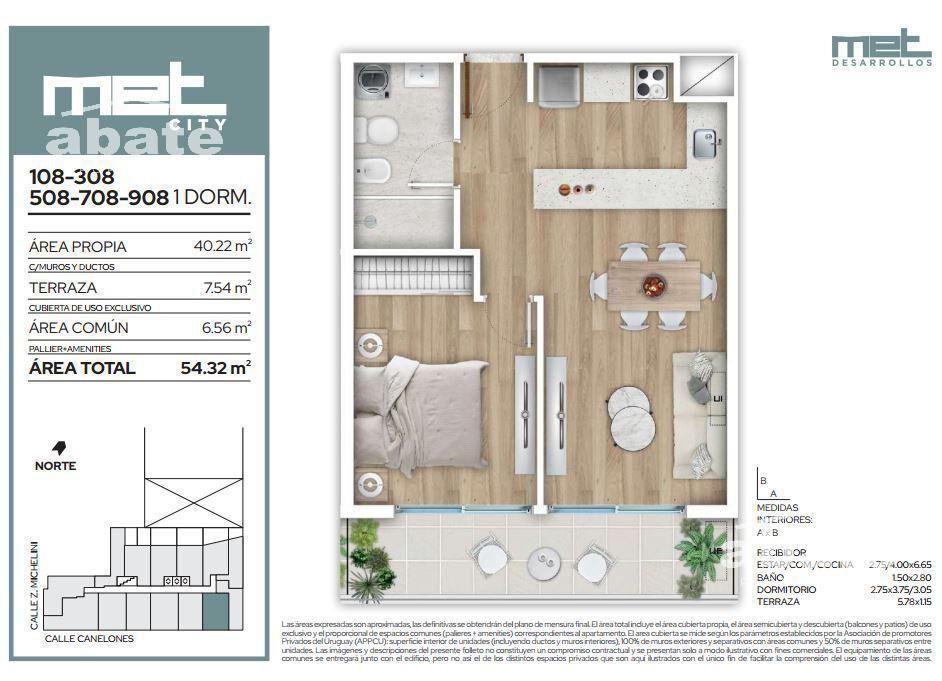 Venta Apartamento 1 dormitorio Barrio Sur