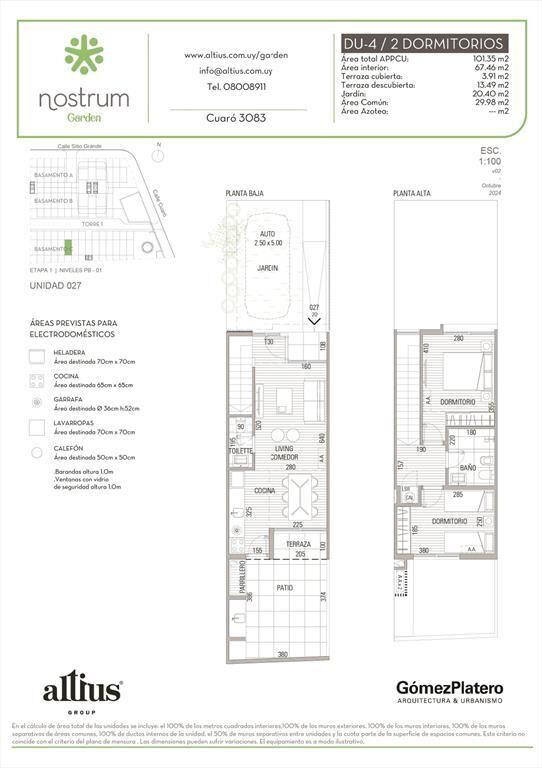 VENTA DUPLEX 2 DORMITORIOS NOSTRUM GARDEN