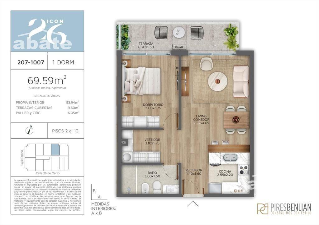 Venta apartamento 1 Dormitorio en Pocitos - Icon 26
