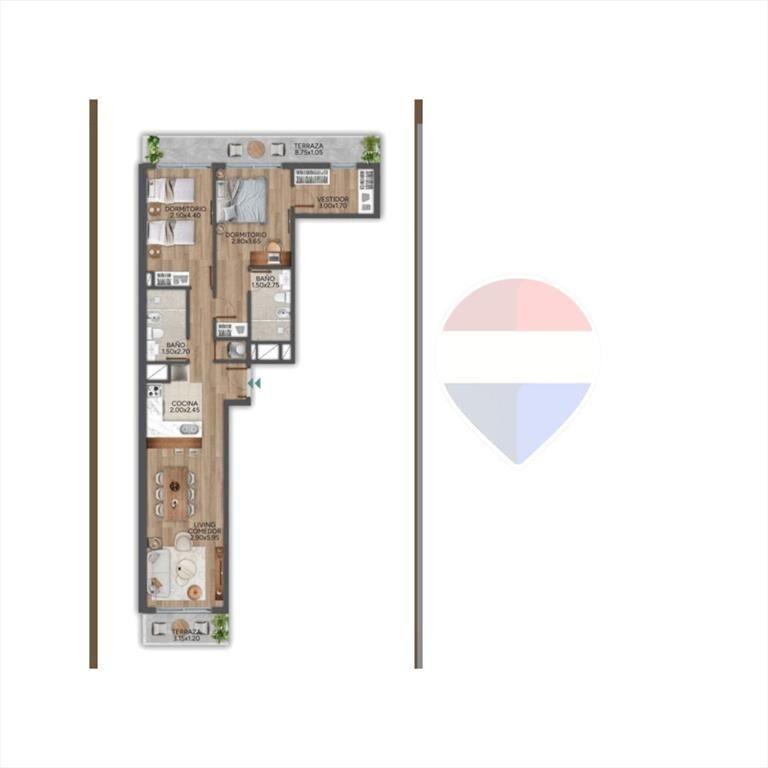 VENTA DEPTO 2 DORMITORIOS PREMIUM PARQUE RODO BALC