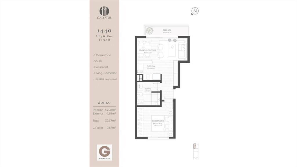 Venta de apartamento 1 dormitorio en Parque Batlle