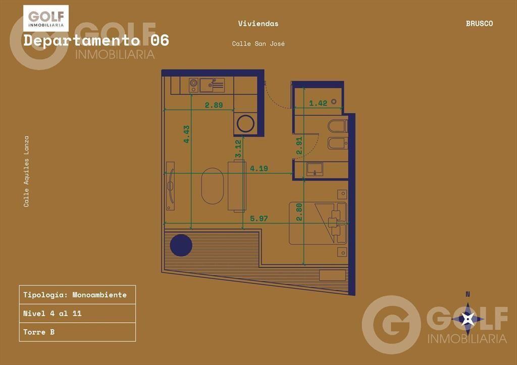 VENTA DE MONOAMBIENTE CON TERRAZA EN CENTRO