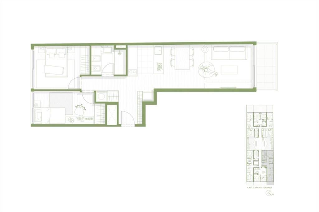 Venta apartamento dos dormitorios cordón en pozo