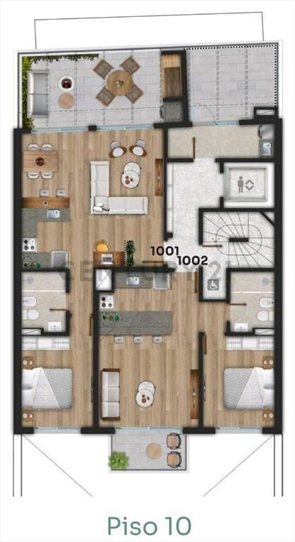 APROVECHA EL IVA OFF -  Apto 1 Dorm.- Terraza 19m2 - Cord...