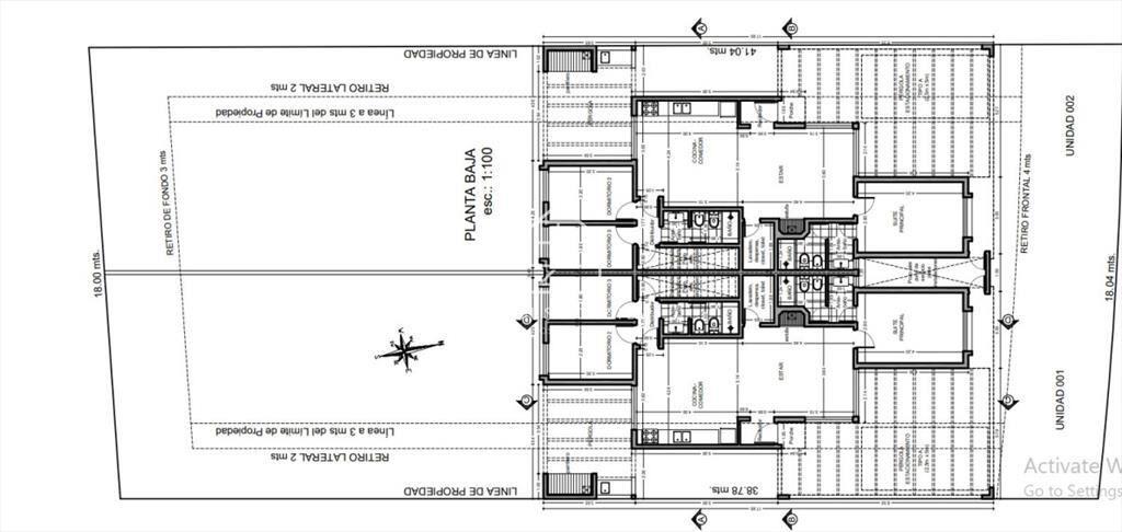 Casas en desarrollo tres dormitorios barrio