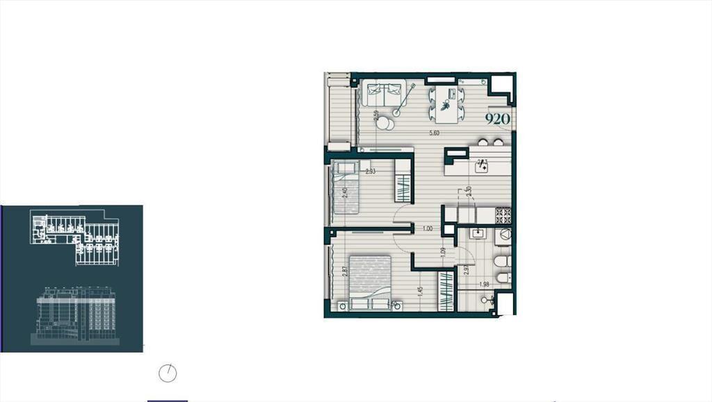 Venta apartamento de dos dormitorios en Parque Rodó - 920