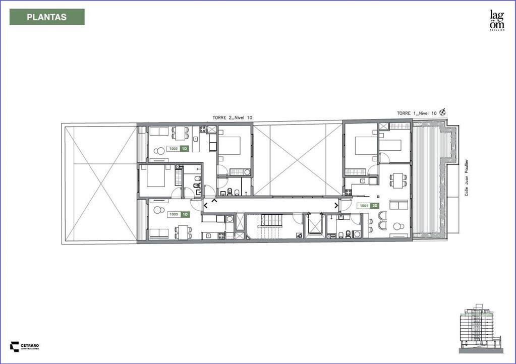 Apartamento penthouse de dos dormitorios en venta en Cordón