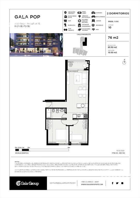 Venta apartamento 2 dormitorios - Tres Cruces