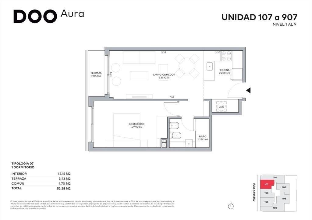 Venta un dormitorio cordon a estrenar al frente