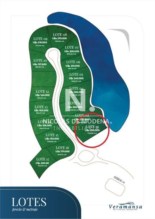 Lote en espectacular barrio cerrado. Veramansa