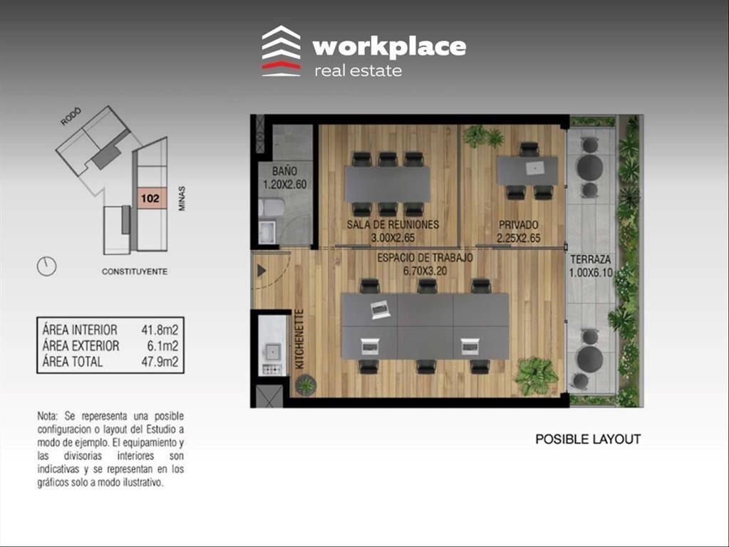 - ALQUILER O VENTA - OFICINA - CORDÓN - CENTRO - CONSTITUYE