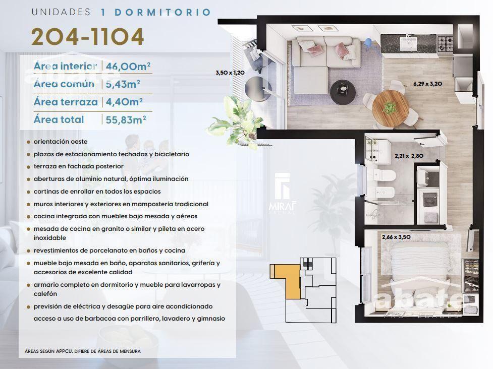 Venta apartamento 1 dormitorio en Cordón, Montevideo