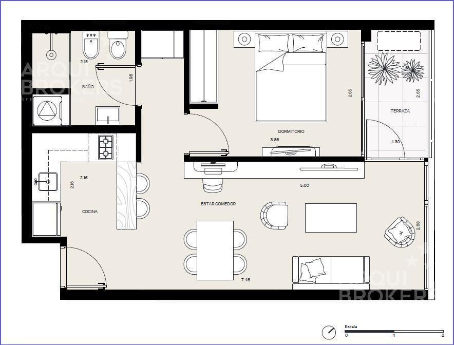 Apartamento de un dormitorio en venta en Buceo - 114
