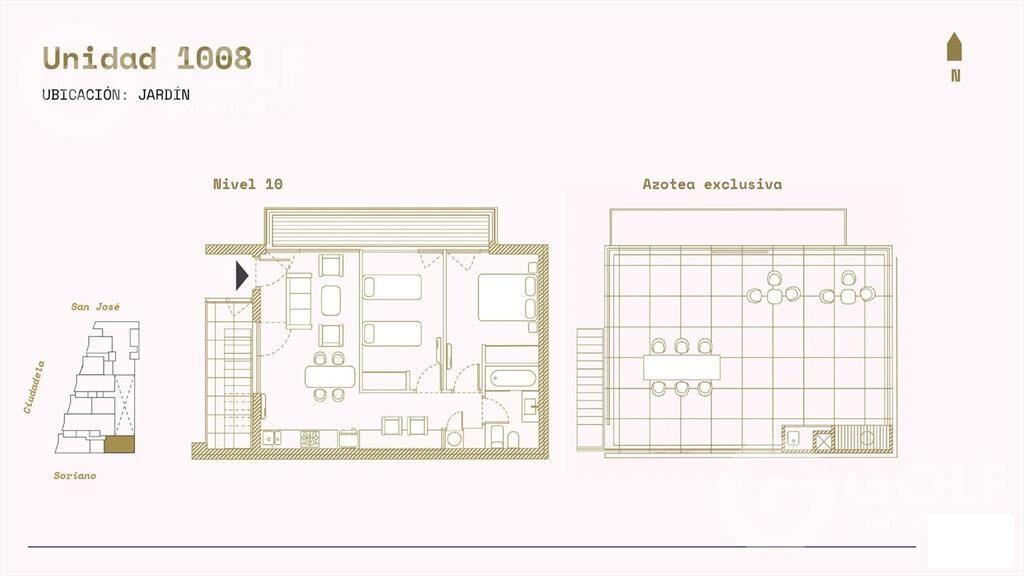 Venta  de apartamento 2 dormitorios con terraza exclusiva-