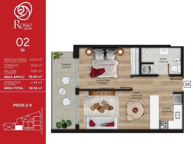 Venta Apartamento 1 Dormitorio en Cordón