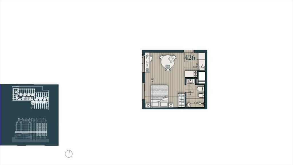 Venta apartamento monoambiente en Parque Rodó - 426