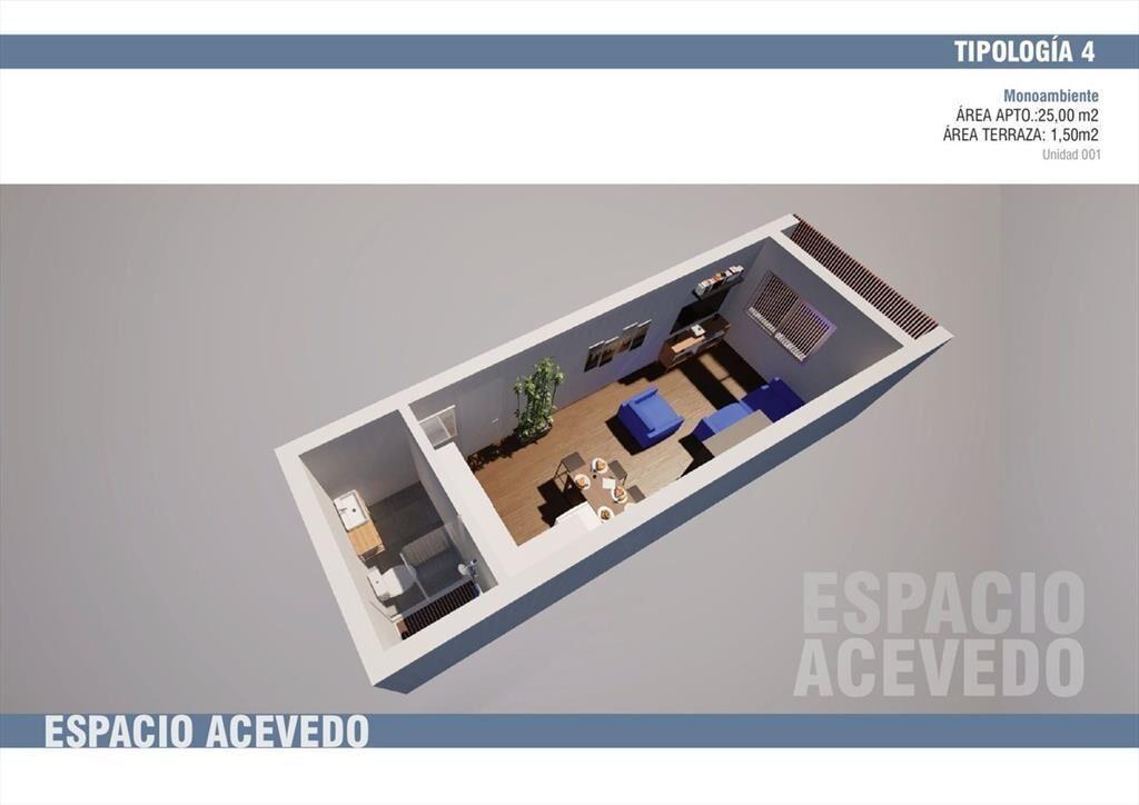 Venta tres cruces apartamento undormitorio frente