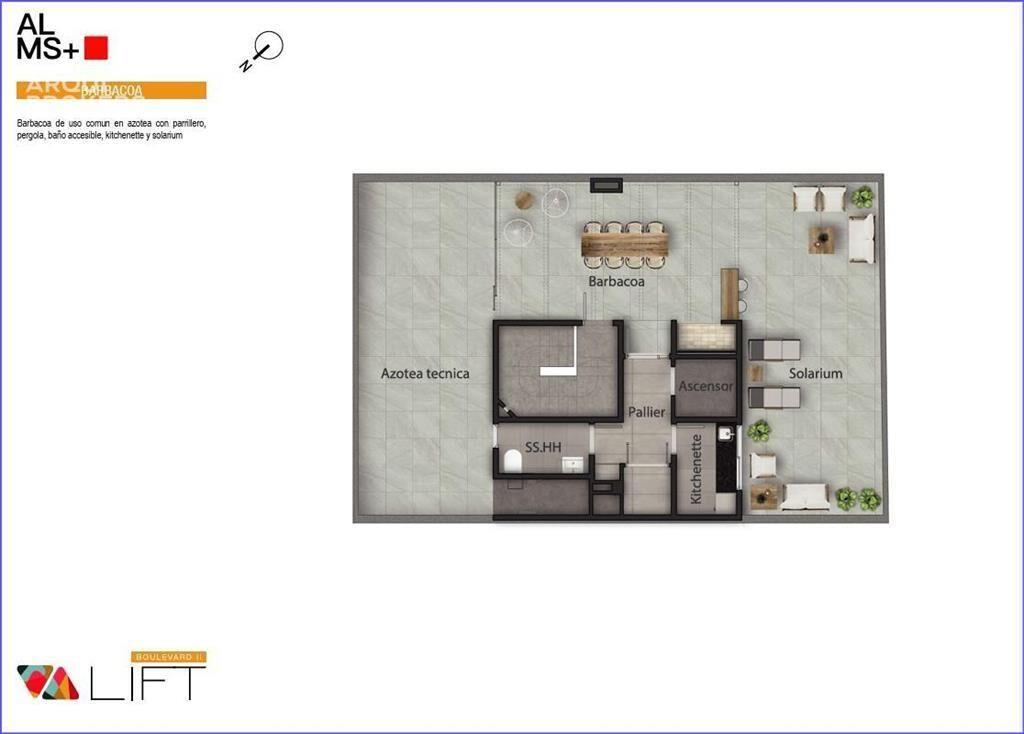 Apartamento de un dormitorio en vnta en La Blanqueada - 101