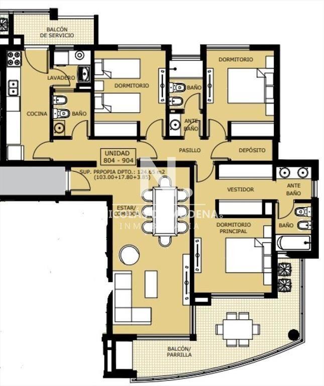 Departamento en venta, 3 dormitorios.