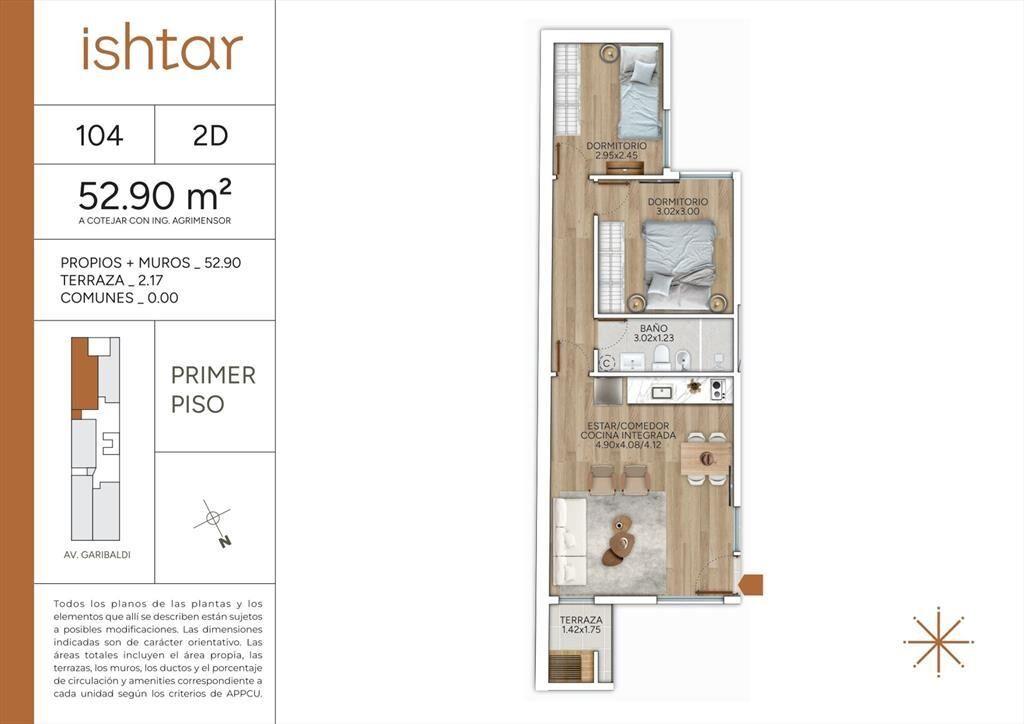VENTA APARTAMENTO 1 DORMITORIO GOES