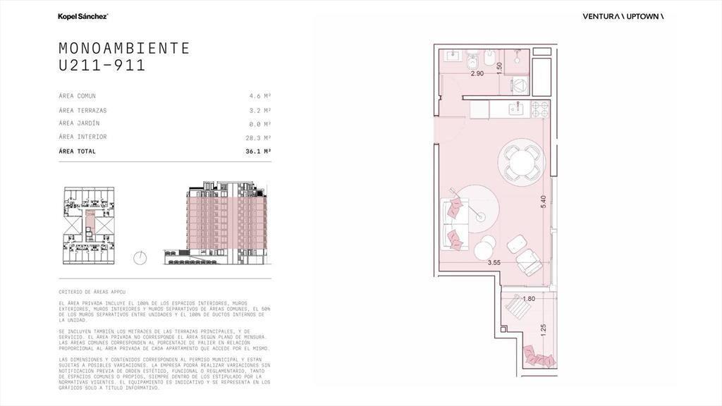 Venta Apartamento Monoambiente en Cordon