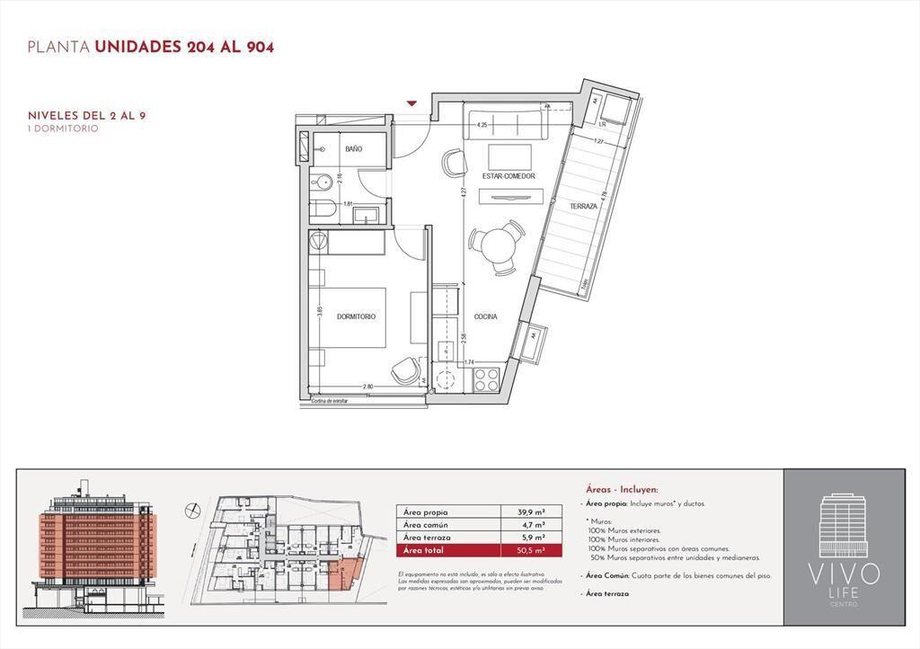 Venta Apartamento 1 Dormitorio en Centro