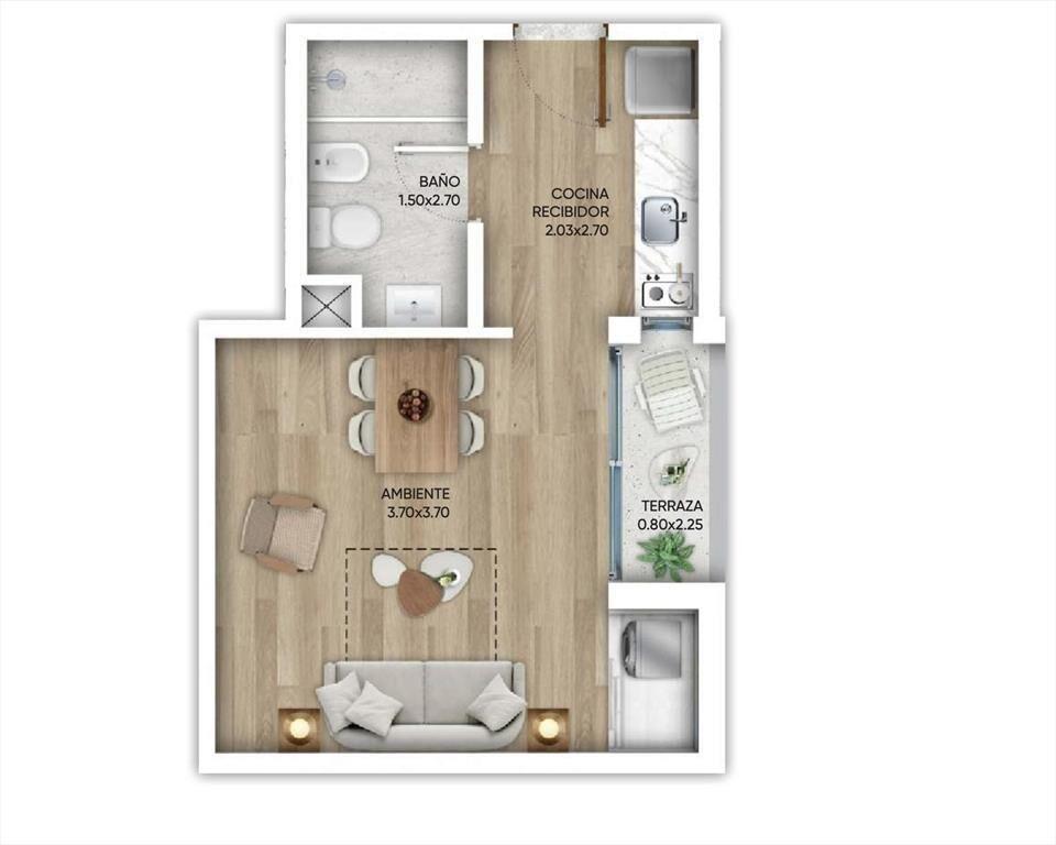 Apartamento en Venta Monoambiente Montevideo Cordon