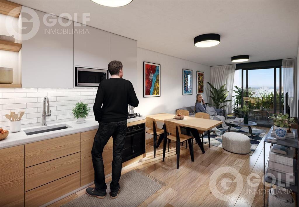 Venta de apartamento de 1 dormitorio con parrillero en Parq