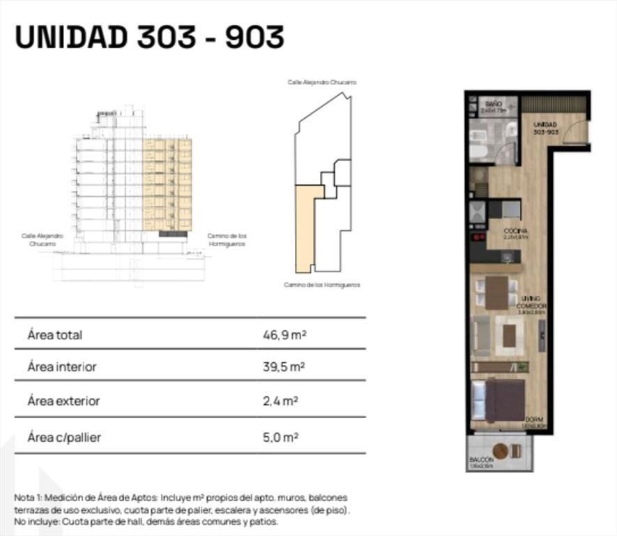 VENTA APARTAMENTO MONOAMBIENTE BALCÓN POCITOS POZO