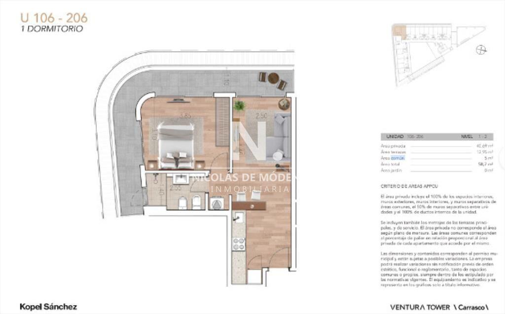 Apto de 1 Dormitorio Próximo a Estrenar en Barra