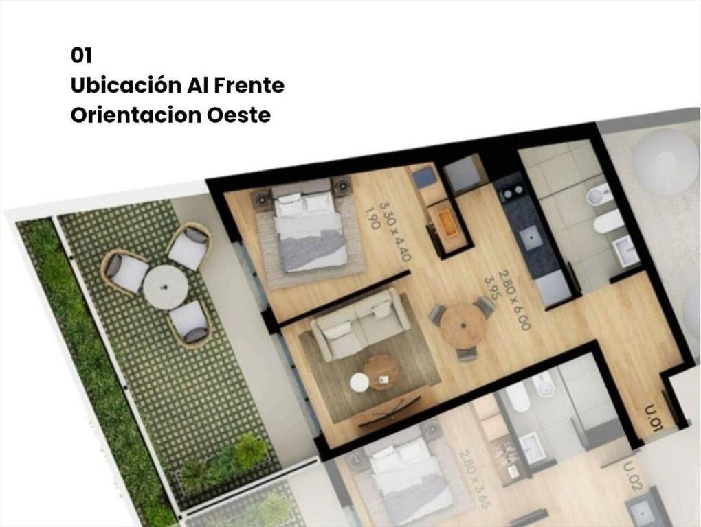 Venta Apto a Estrenar 1 Dorm balcón, Parque Batlle