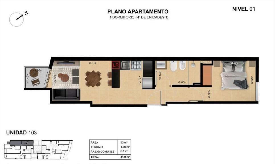 Venta Apartamento 1 Dormitorio