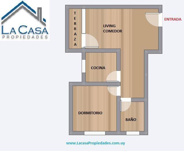 Venta de apartamento de 1 dormitorio en Cordón