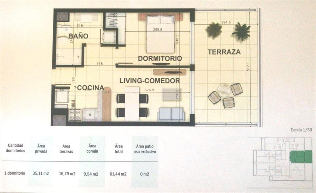 Venta Penthouse 1 dormitorio Cordon garaje