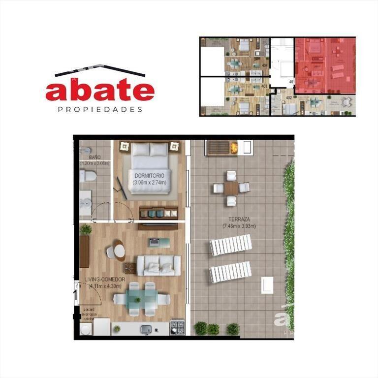Venta apartamento 1 Dormitorio en Cordón con Parrillero y g