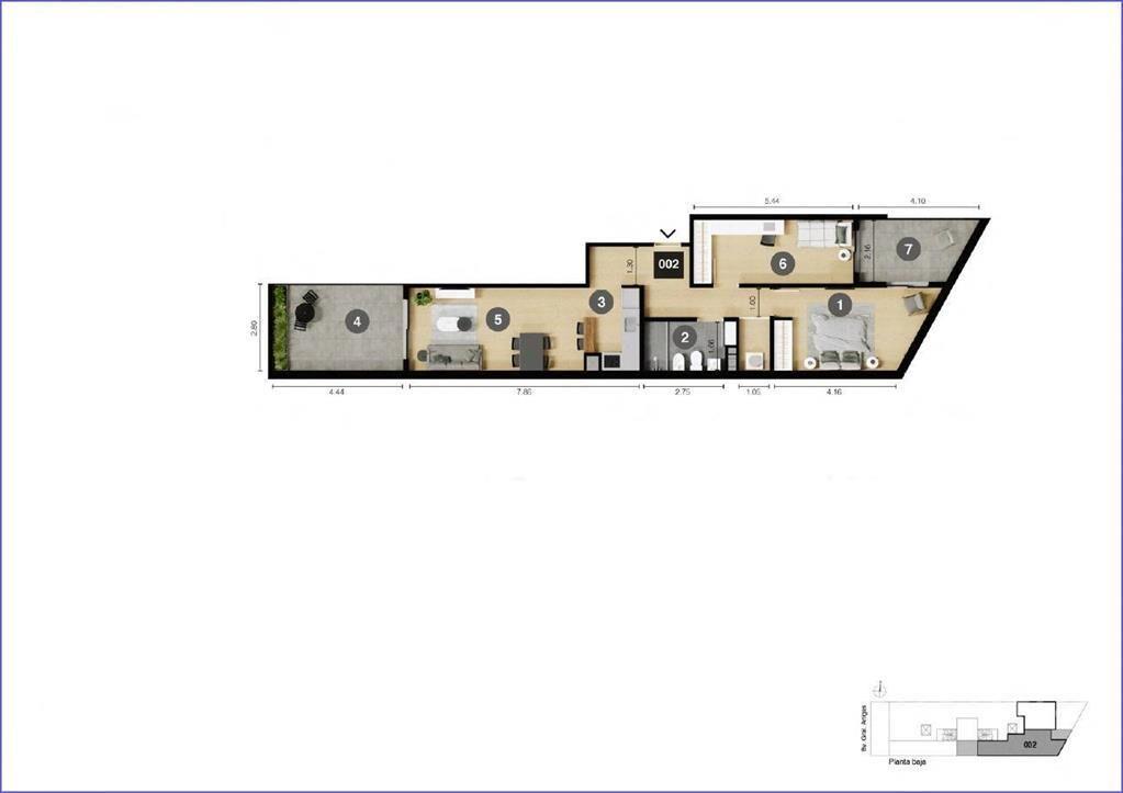 Apartamento  de dos dormitorios en venta en Tres Cruces - 0