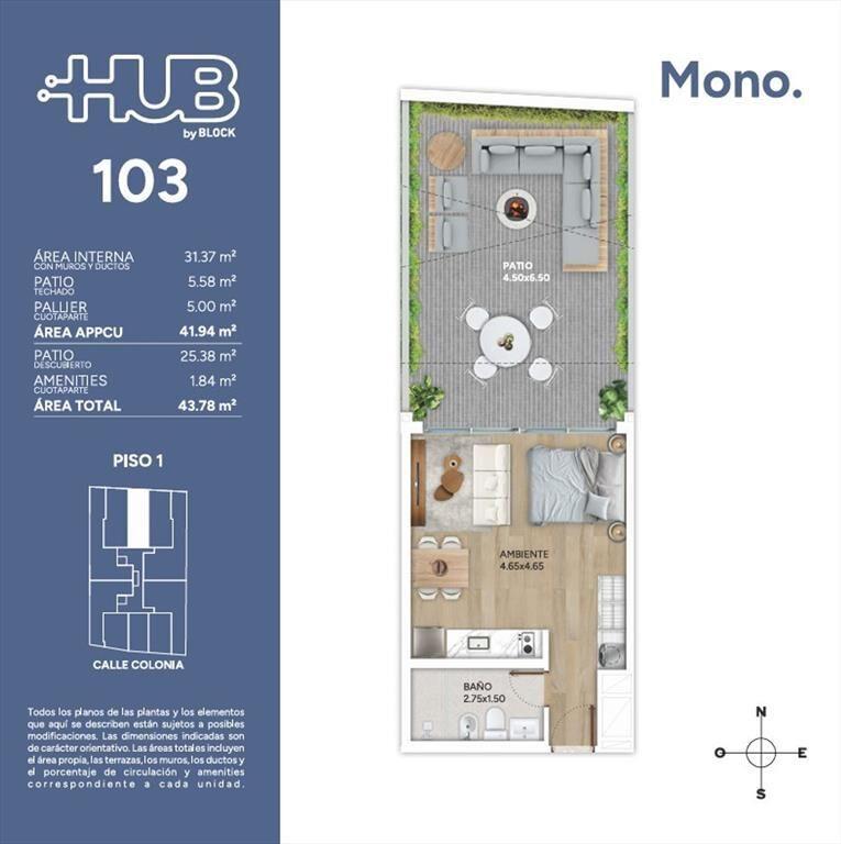 Patio Mono en Hub en cordon con Amenities 2027