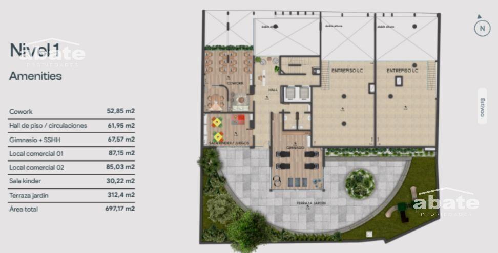 Apartamento 2 dormitorios con Terraza A ESTRENAR en Parque