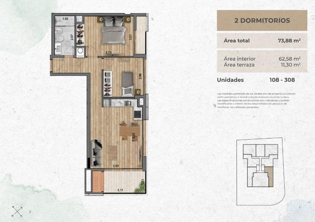 VENTA Apartamento CIUDAD DE LA COSTA 2 dormitorios