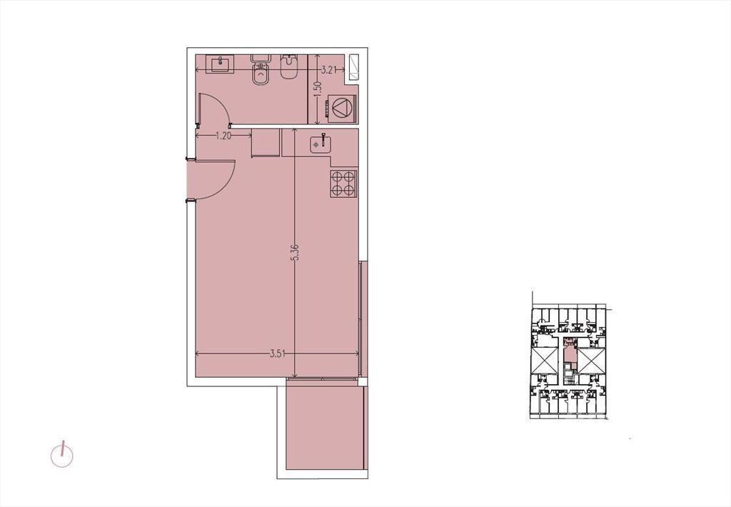 Apartamento monoambiente en venta en  Cordón - 911